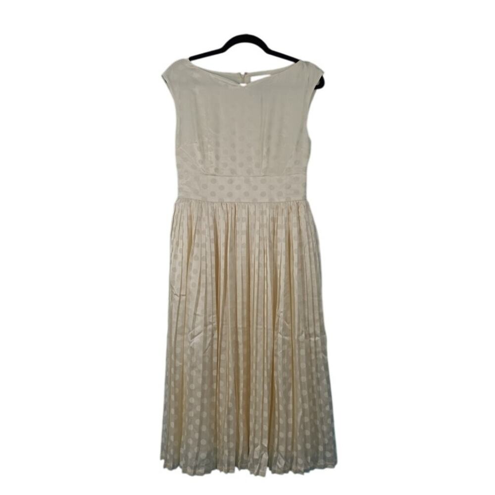 Modcloth Size 8 Cream Polka Dot Dress NWT